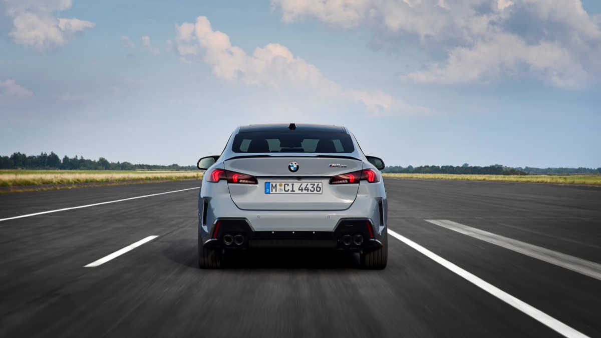 The 2025 BMW 2 Series Gran Coupe seen from the rear