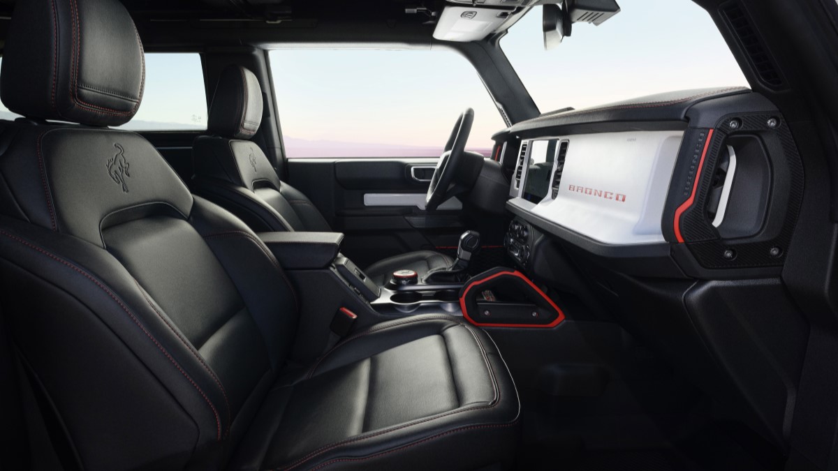 The interior of the 2025 Ford Bronco Stroppe Special Edition