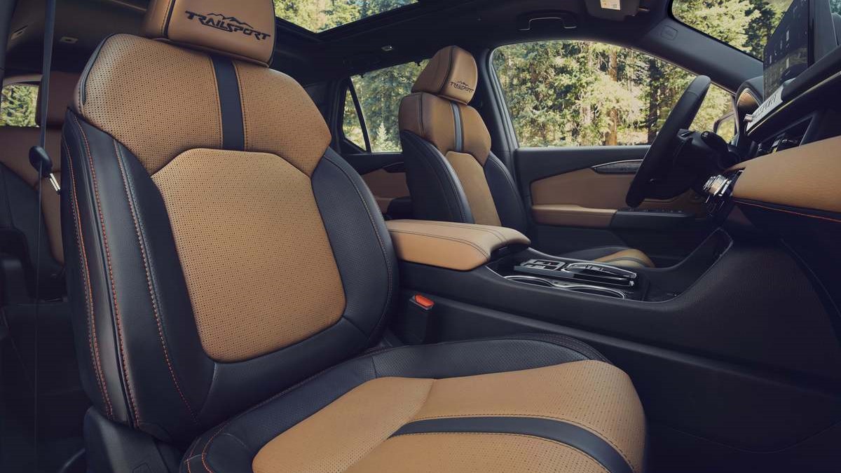 The seats of the 2026 Honda Passport TrailSport Elite