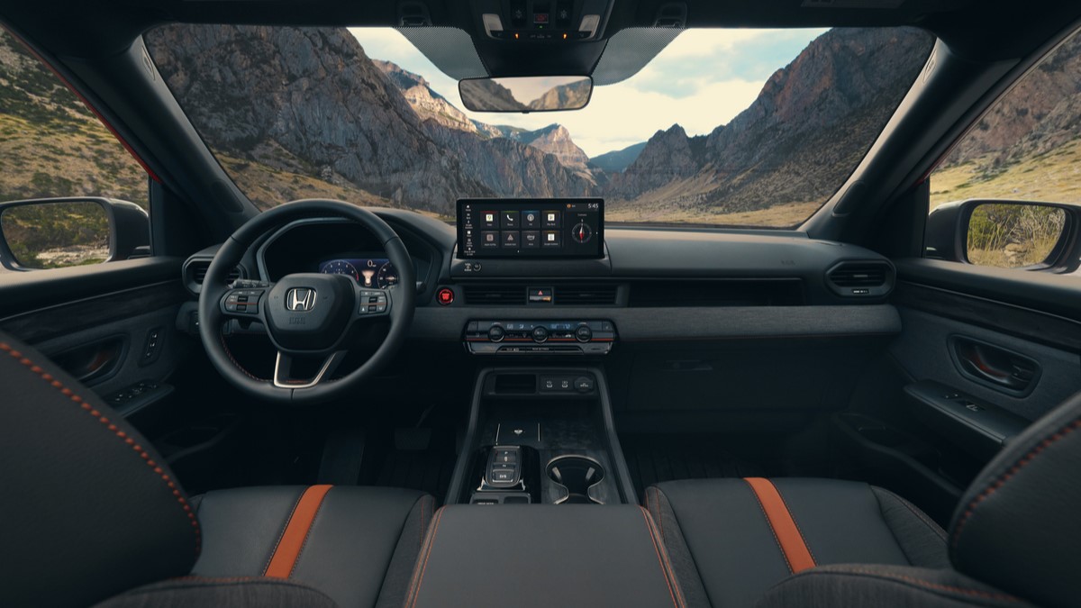 The interior of the 2026 Honda Passport TrailSport