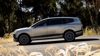 The 2026 Hyundai Ioniq 9 seen in profile