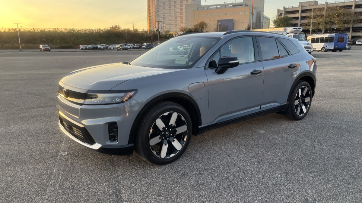The 2024 Honda Prologue seen from a front quarter angle