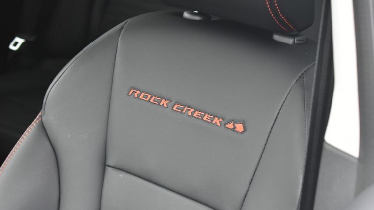 2025 Nissan Rogue Rock Creek Edition seat detail.