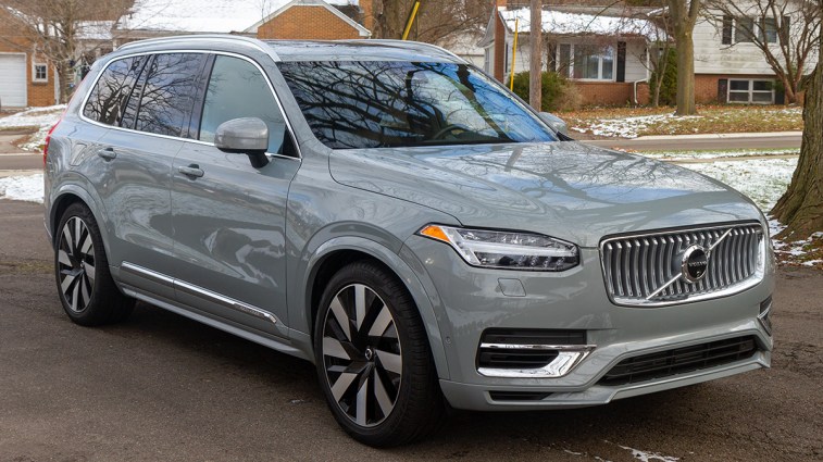 2025 Volvo XC90 Recharge parked in  a suburban neighborhood.