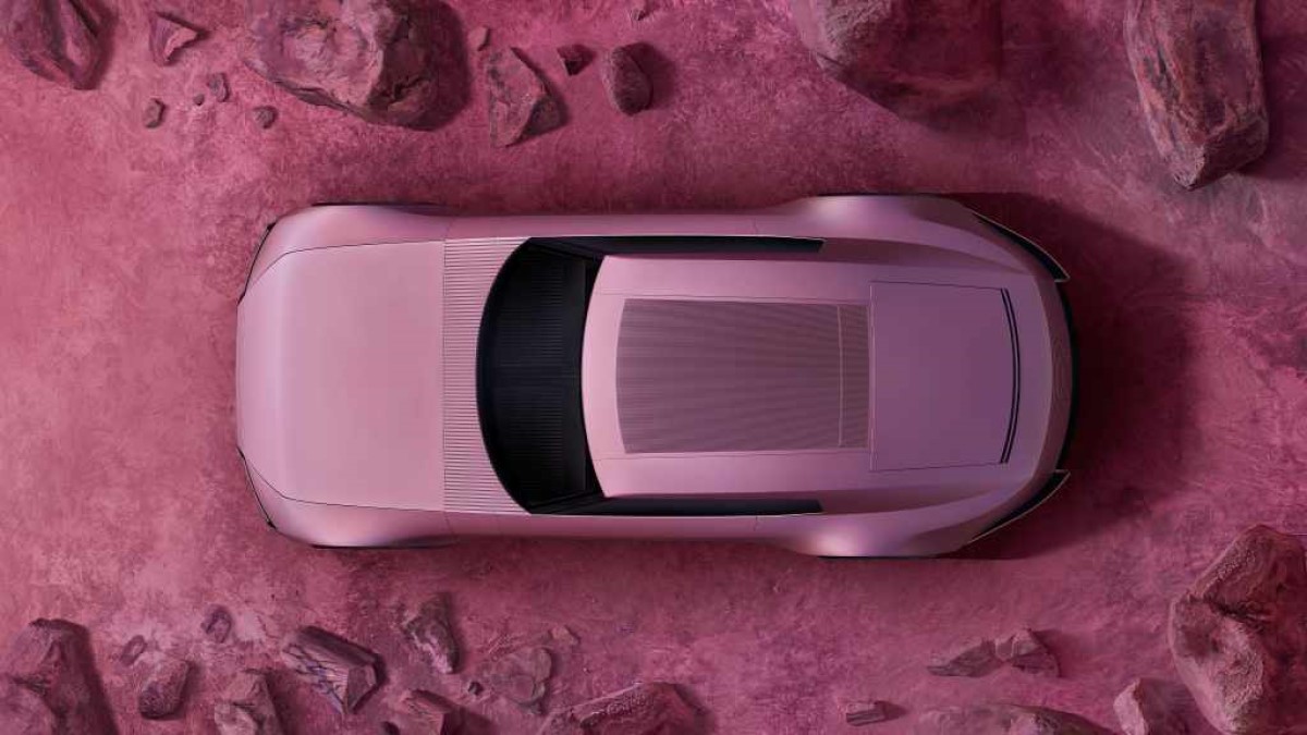 The Jaguar Type 00 Concept seen from overhead