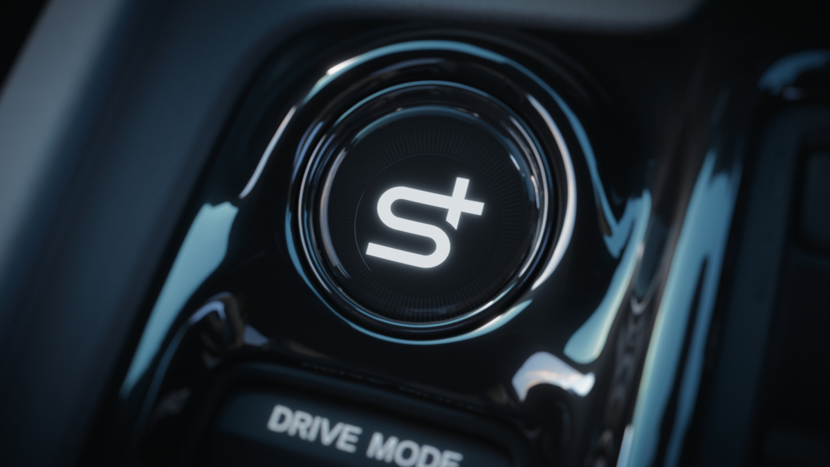 The S+ Shift button inside the Honda Prelude Concept
