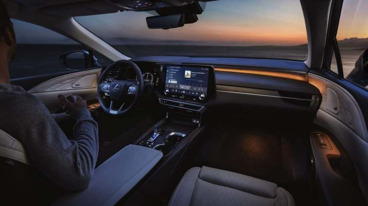 2025 Lexus RX 350 ambient lighting.