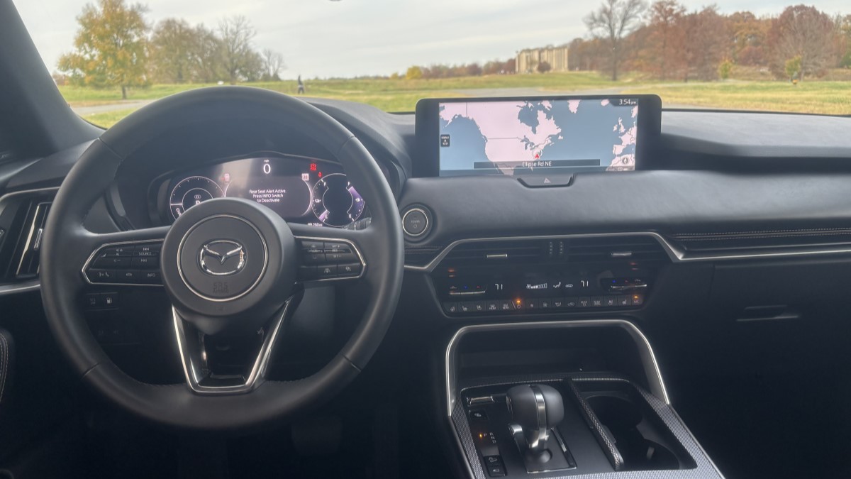The interior of the 2025 Mazda CX-90 PHEV