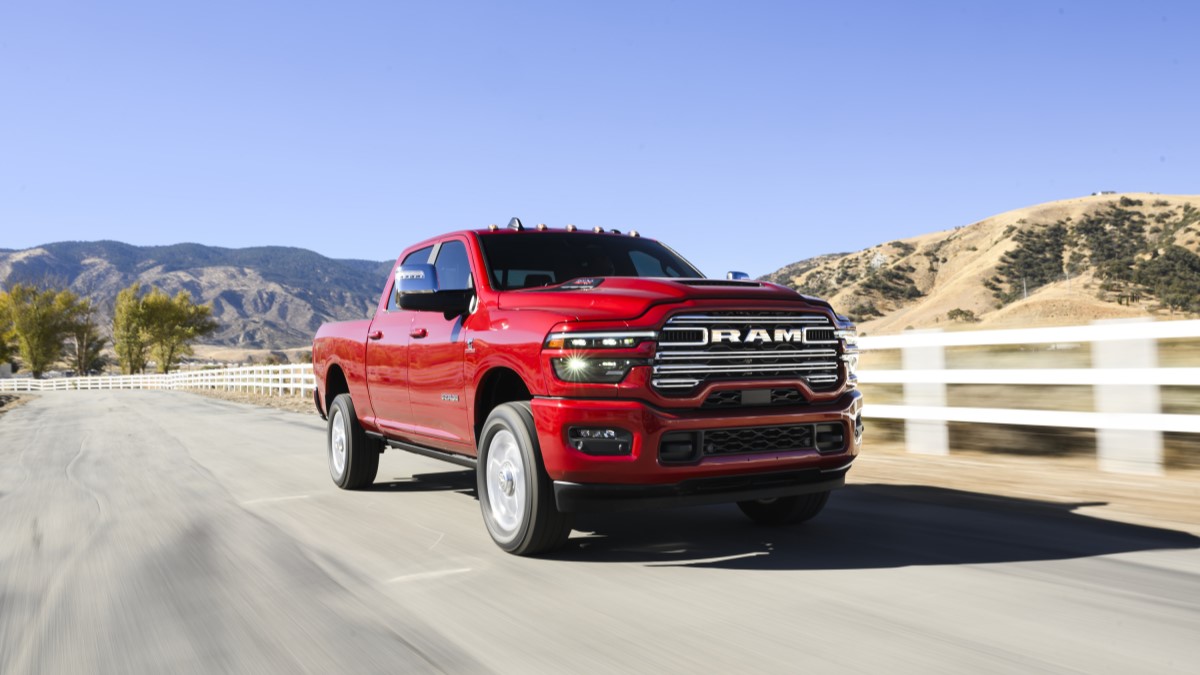 The 2025 Ram HD seen from a front quarter angle