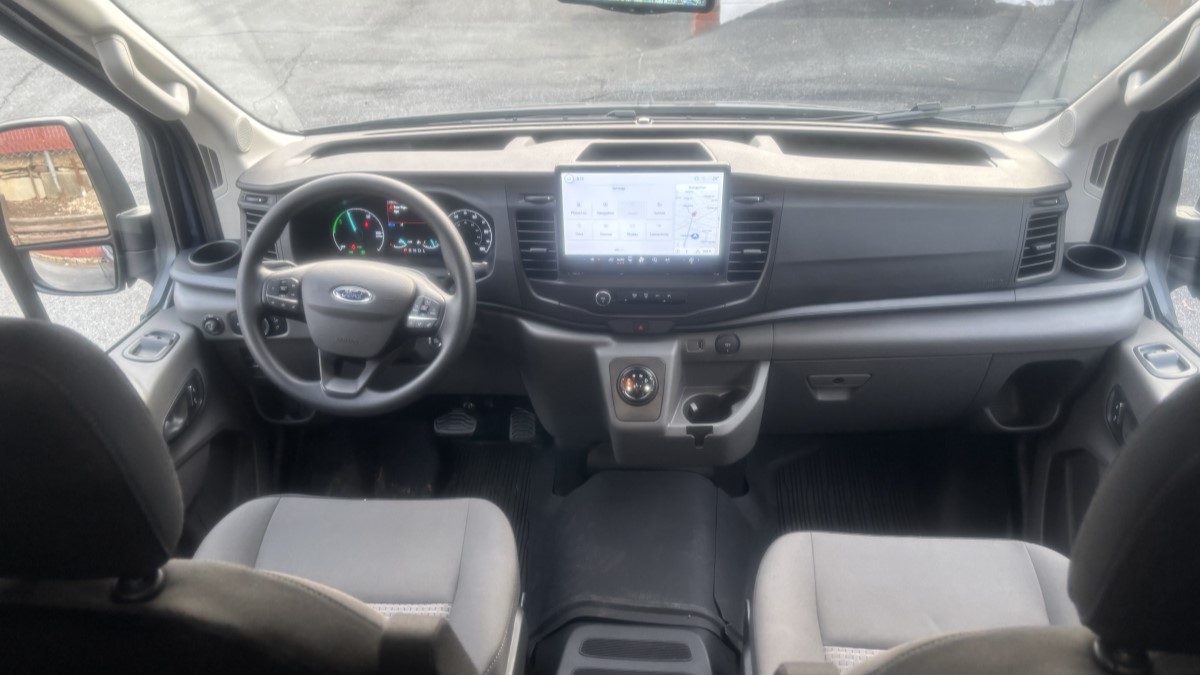 The interior of the 2025 Ford E-Transit,