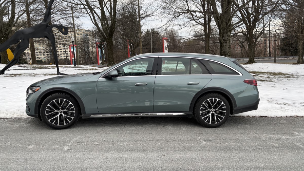 The 2025 Mercedes-Benz E-Class All-Terrain seen in profile