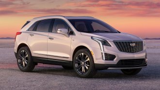 2025 Cadillac XT5 parked during a sunset.