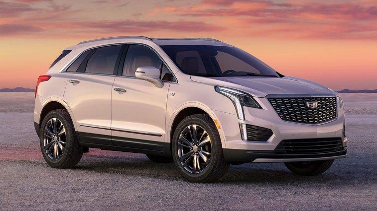 2025 Cadillac XT5 parked during a sunset.