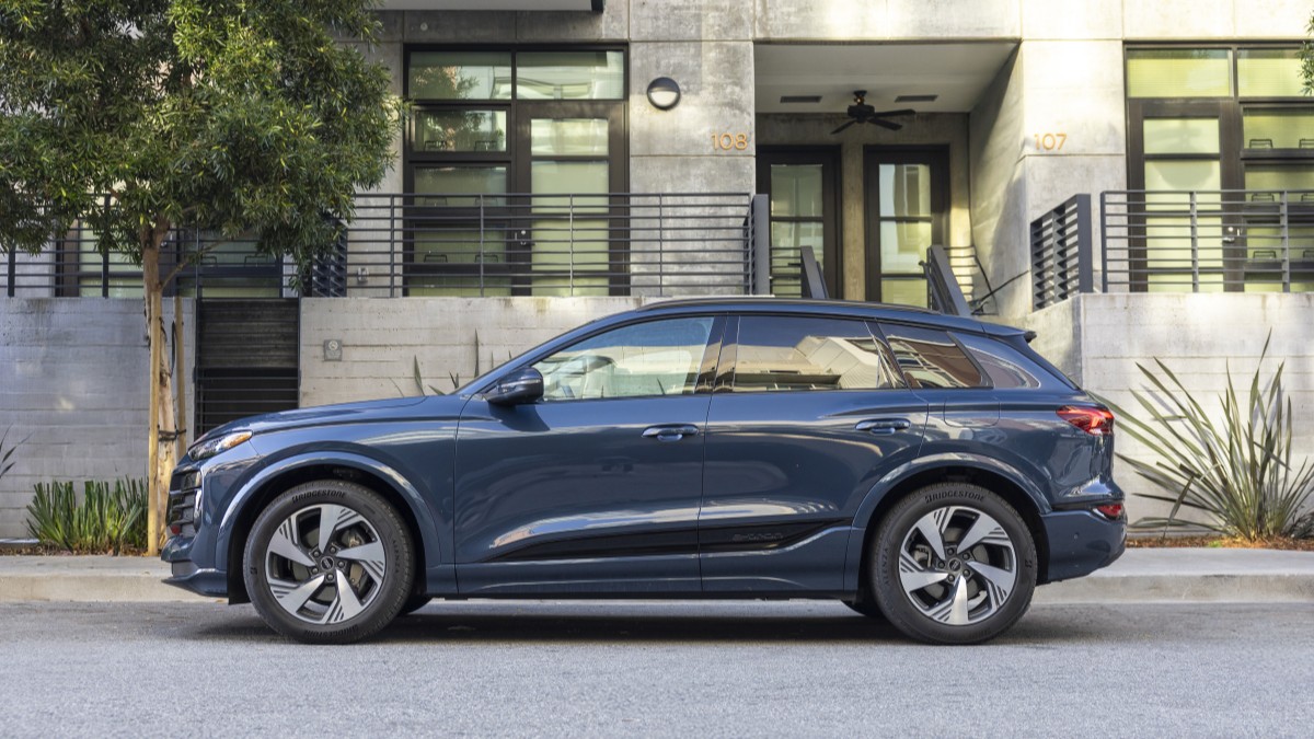 The 2025 Audi Q6 e-tron seen in profile
