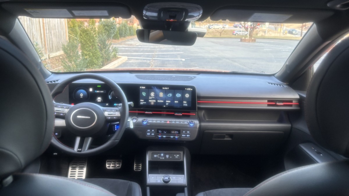 The interior of the 2025 Hyundai Kona Electric