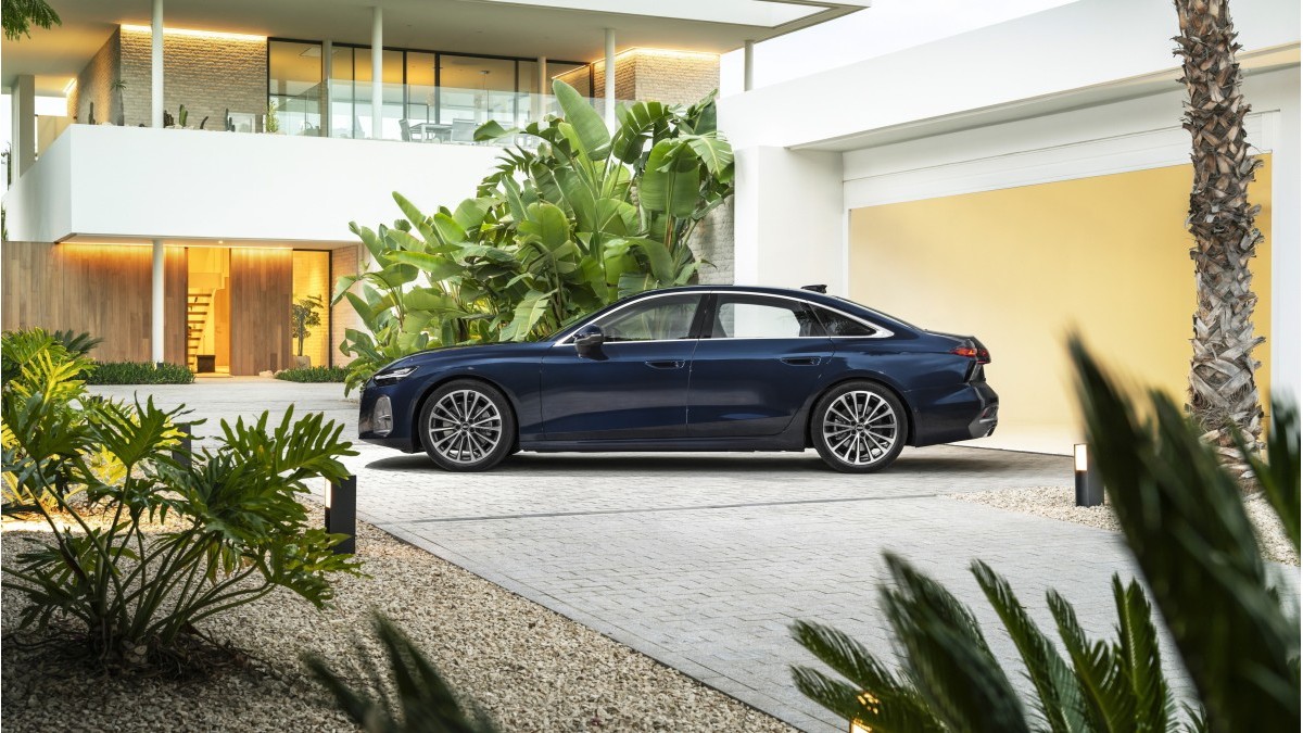 The 2026 Audi A6 seen in profile