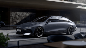 The 2026 Hyundai Ioniq 6 seen from a front quarter angle