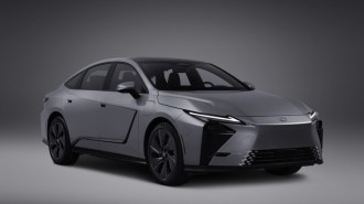 The 2026 Lexus ES seen from a front quarter angle