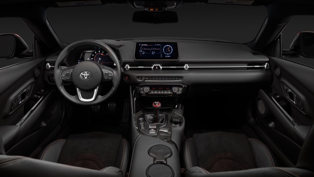 The interior of the 2026 Toyota GR Supra MkV Final Edition