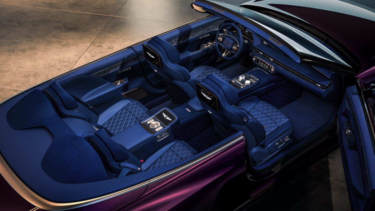 The interior of the Genesis X Gran Convertible Concept