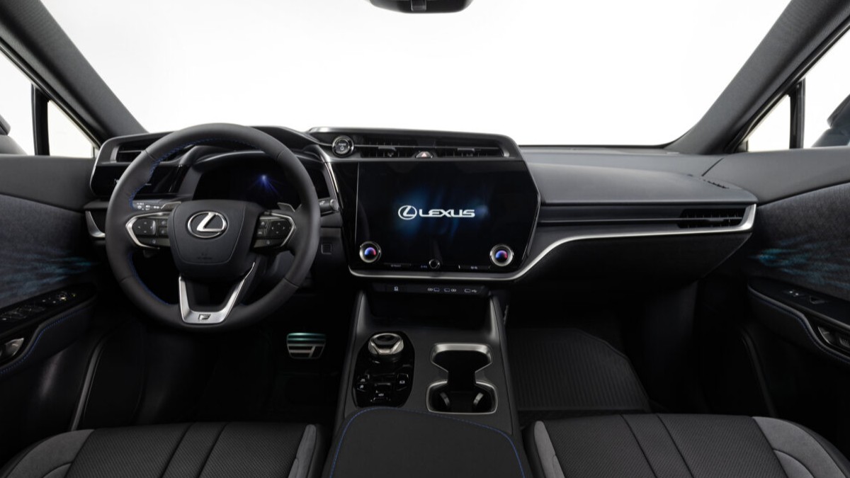 The interior of the 2026 Lexus RZ