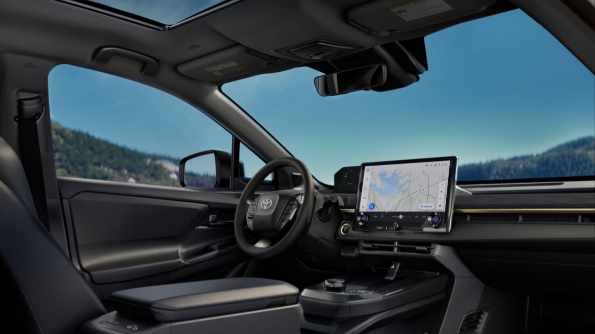 The interior of the 2026 Toyota bZ Woodland