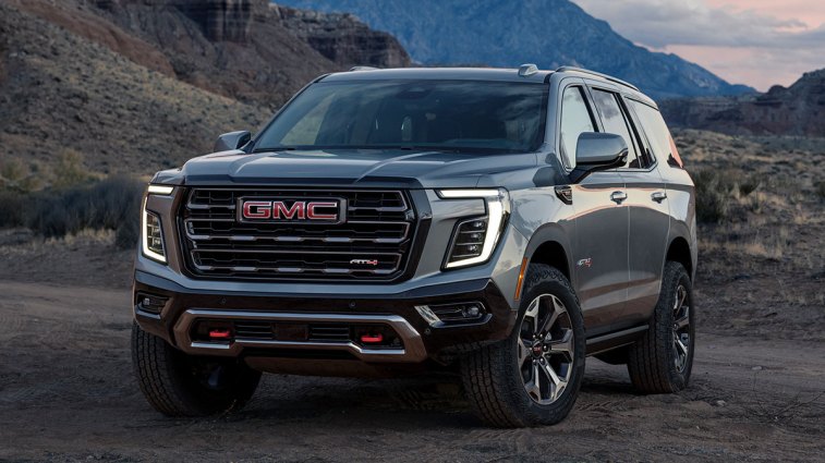 2025 GMC Yukon parked in the mountains.