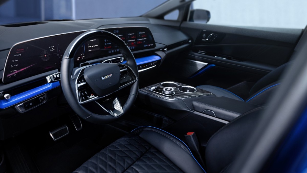 The interior of the 2026 Cadillac Optiq-V