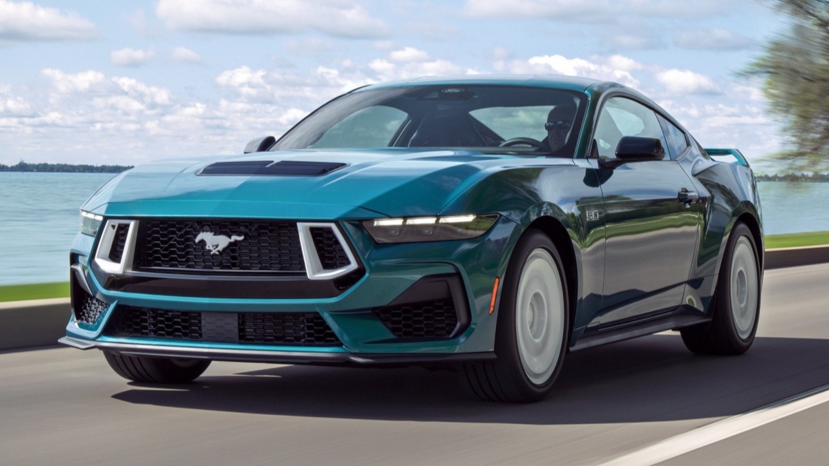 The 2026 Ford Mustang with the FX Package seen from a front quarter angle